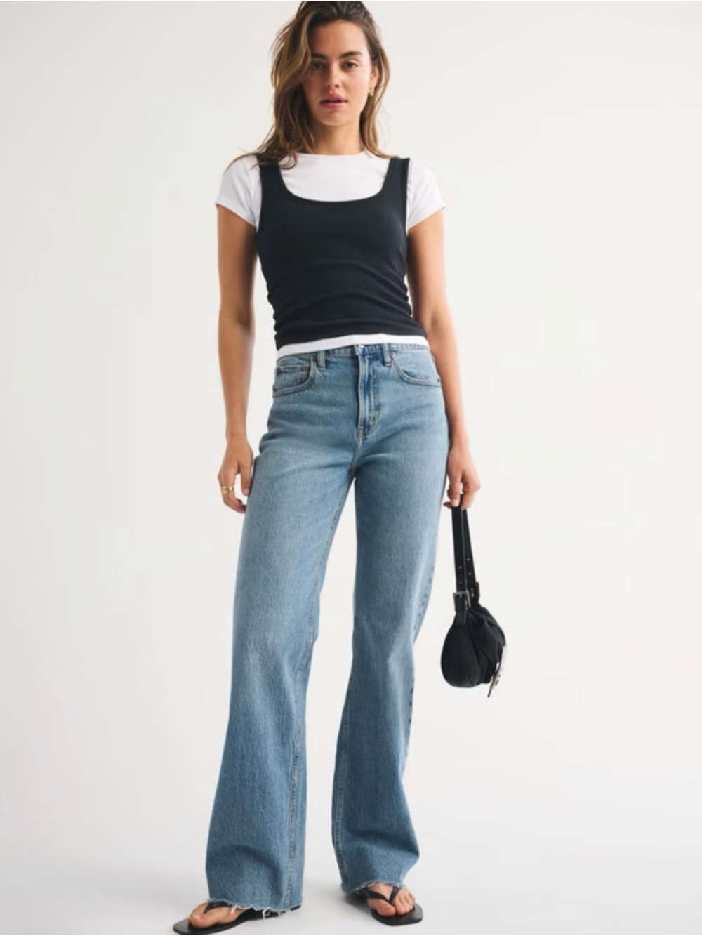 High-Rise Wide Leg Women's Jeans in Light Blue